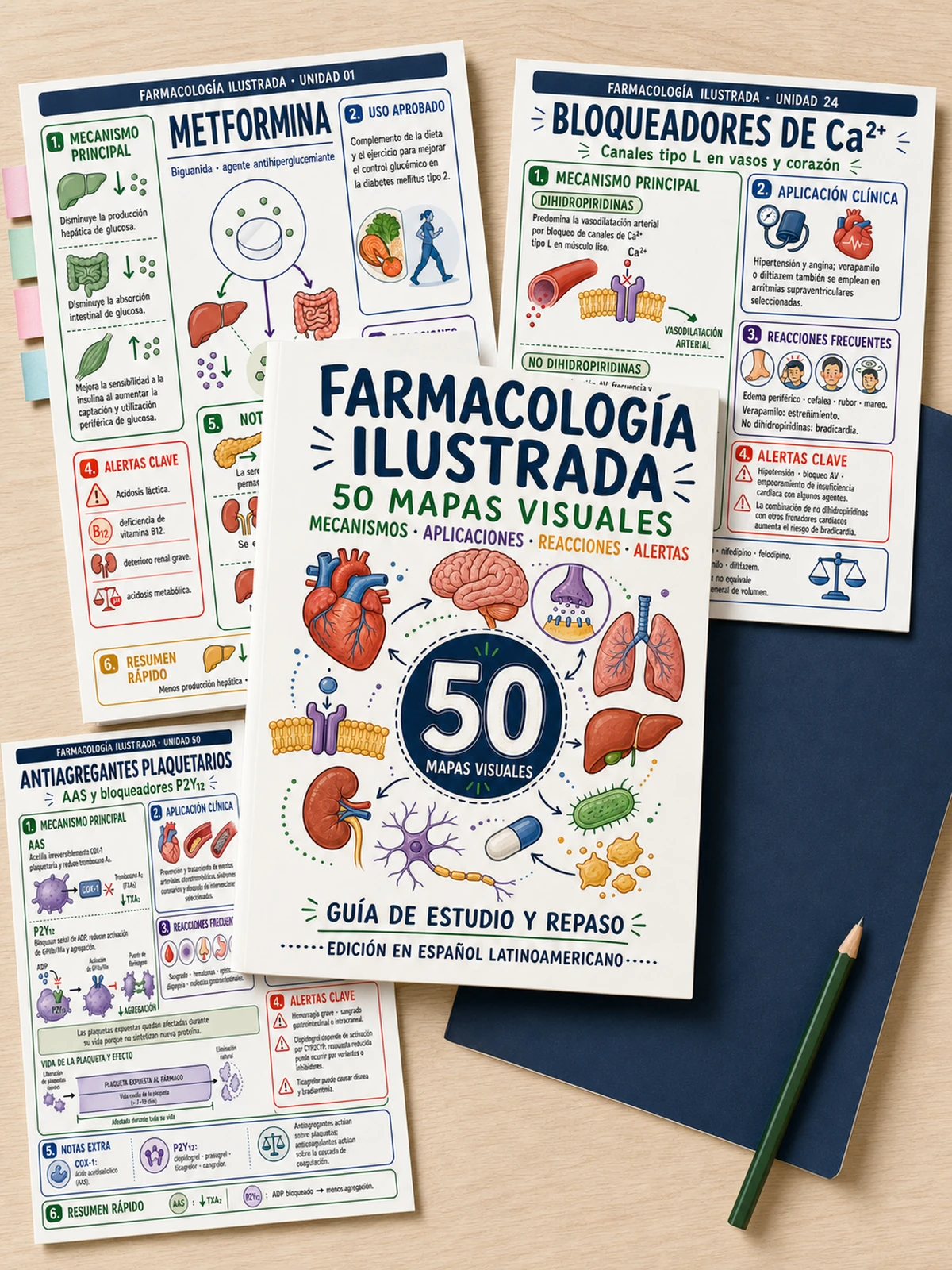Colección de mapas visuales para repaso